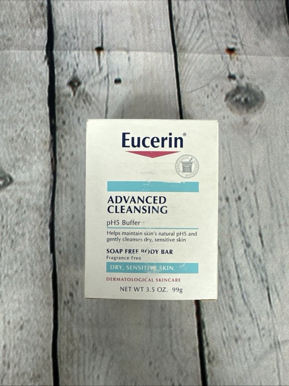 Eucerin Advanced Cleansing Soap Free Body Bar pH5 Buffer DrySensitive Skin 3.5oz